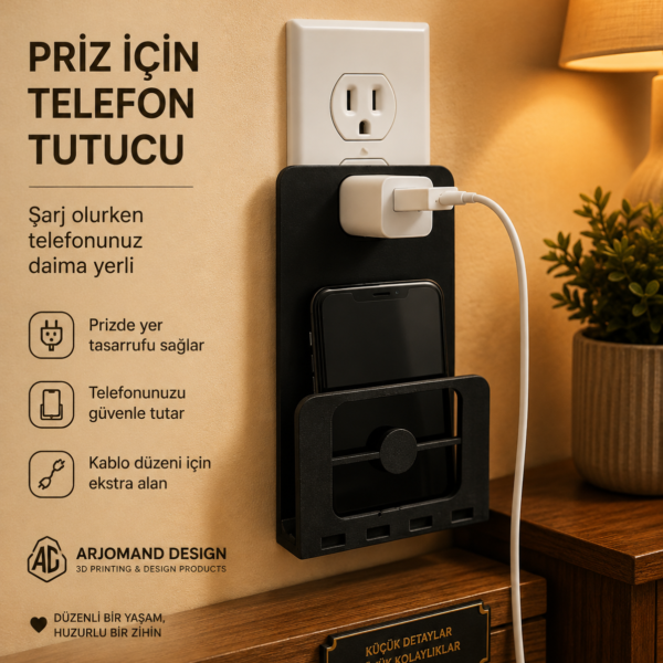 Priz İçin Telefon Tutucu