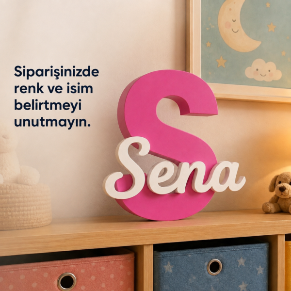 Kişiye Özel İsimli Baş Harf Masaüstü & Duvar Dekoru